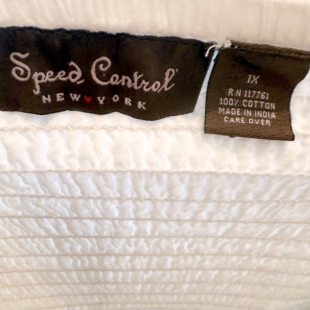 SOLD - Speed Control Y2K Vintage White Crop Top Sundress - Picture 4 of 4